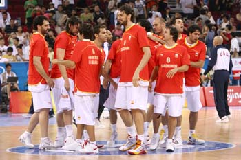 Partido EEUU vs Espana correspondiente a la final de los JJOO Pekin 2008 celebrado en el pabellÃ³n de Wukesong el domingo 24 de Agosto de 2008. (GRUPPO/Peter Parker)