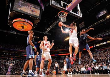 PHOENIX - FEBRUARY 15:  Pau Gasol #16 of the Western Conference goes up for a shot against Rashard Lewis #9 of the Eastern Conference looks on during the 58th NBA All-Star Game, part of 2009 NBA All-Star Weekend, at US Airways Center on February 15, 2009 in Phoenix, Arizona.  NOTE TO USER: User expressly acknowledges and agrees that, by downloading and or using this photograph, User is consenting to the terms and conditions of the Getty Images License Agreement.  Mandatory Copyright Notice:  Copyright 2009 NBAE  (Photo by Andrew D. Bernstein/NBAE/Getty Images)