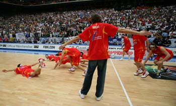 españa CAMPEONA DEL MUNDO DE BALONCESTO
CELEBRACION