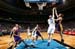 ORLANDO, FL - JUNE 14:  Pau Gasol #16 of the Los Angeles Lakers attempts a shot against Marcin Gortat #13 of the Orlando Magic in Game Five of the 2009 NBA Finals at Amway Arena on June 14, 2009 in Orlando, Florida. NOTE TO USER: User expressly acknowledges and agrees that, by downloading and or using this photograph, User is consenting to the terms and conditions of the Getty Images License Agreement. Mandatory Credit: 2009 NBAE  (Photo by Nathaniel S. Butler/NBAE/Getty Images)