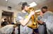 ORLANDO, FL - JUNE 14:  Pau Gasol #16 of the Los Angeles Lakers celebrates with the Larry O'Brien Championship trophy after the Lakers won 99-86 to win the NBA Championship against the Orlando Magic in Game Five of the 2009 NBA Finals at Amway Arena on June 14, 2009 in Orlando, Florida. NOTE TO USER: User expressly acknowledges and agrees that, by downloading and or using this photograph, User is consenting to the terms and conditions of the Getty Images License Agreement. Mandatory Credit: 2009 NBAE  (Photo by Jesse D. Garrabrant/NBAE/Getty Images)