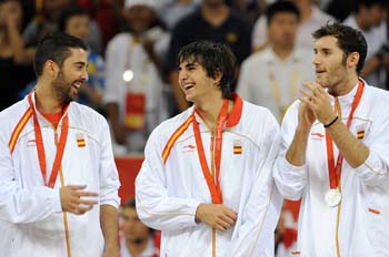 Celebrando la medalla de Plata de Pekín